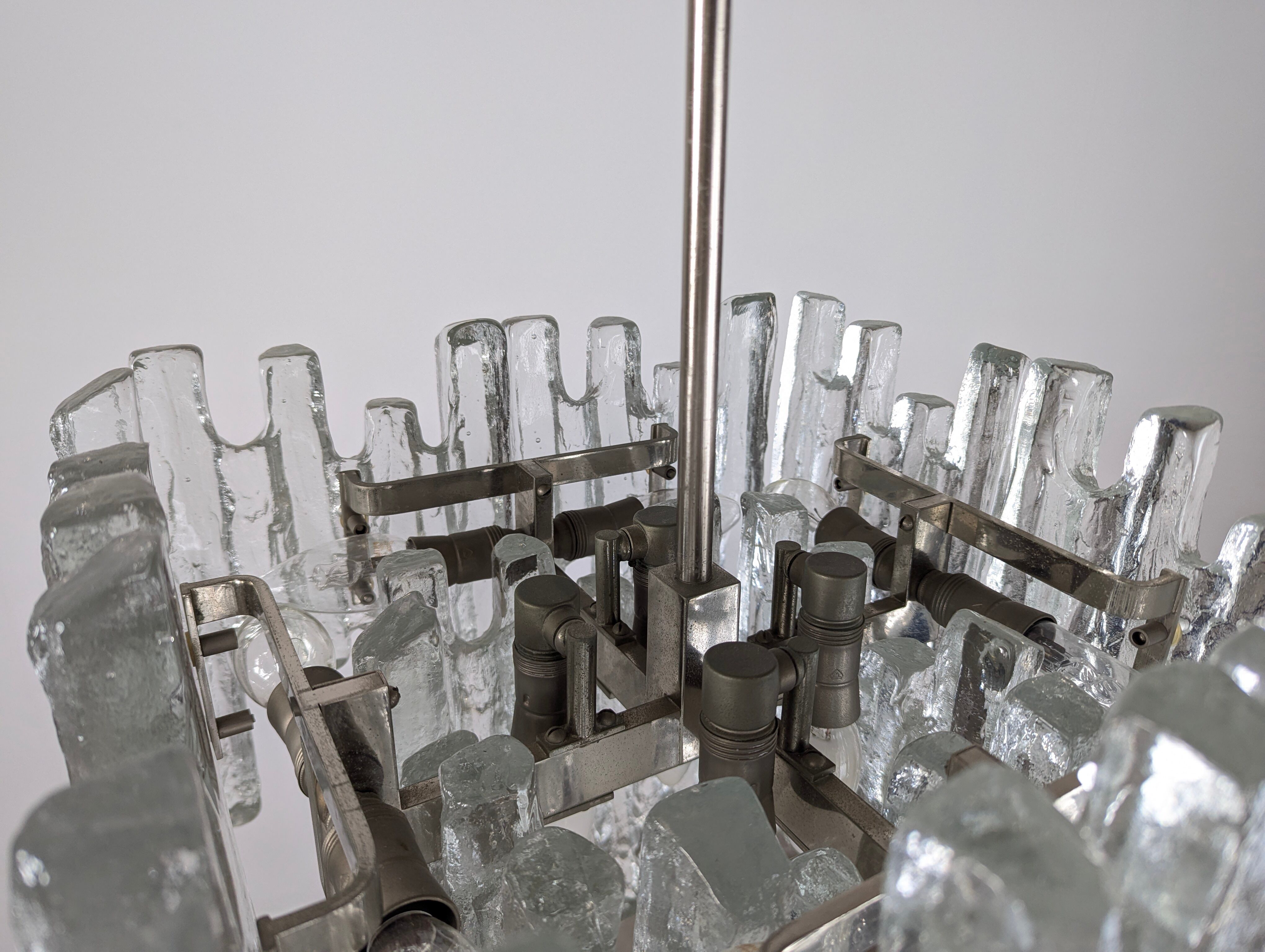 Ice Glass Lamp by J.T. Kalmar 1970s