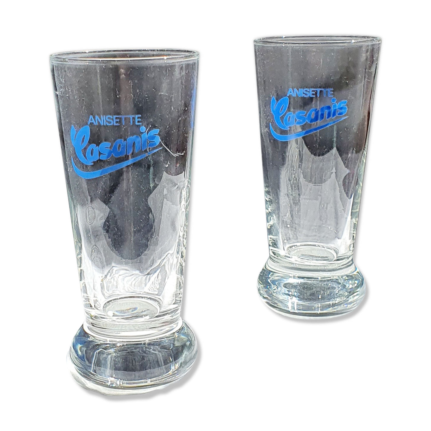 Casanis advertising glass duo