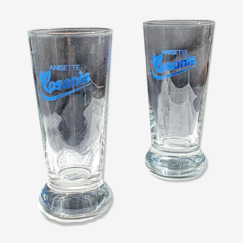 Duo de verres publicitaires Casanis