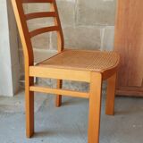 Pair of Baumann caned chairs, 70s/80s