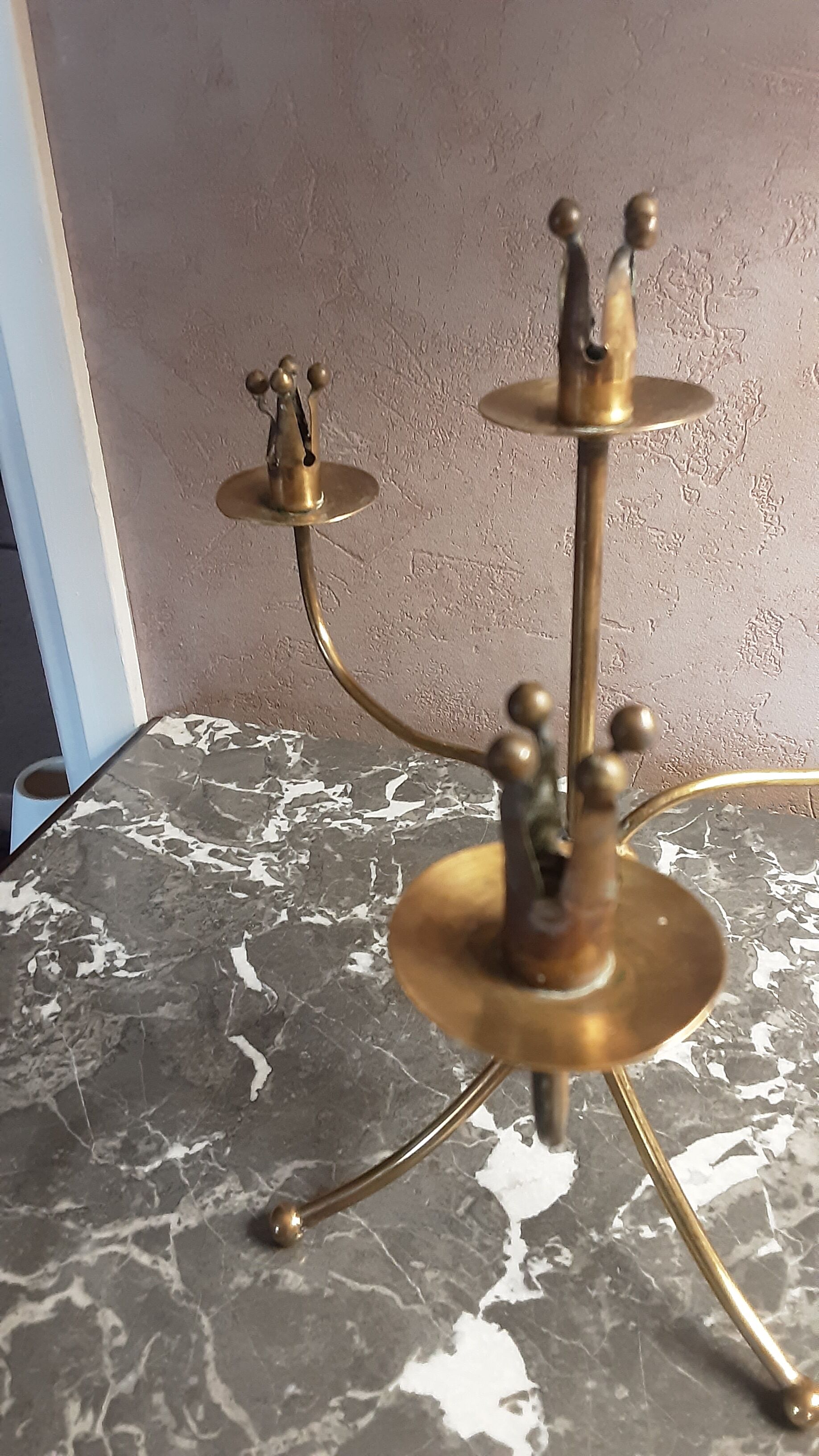 Brass chandelier - crowns - year 50