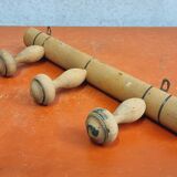 Vintage wall-mounted coat rack in imitation bamboo