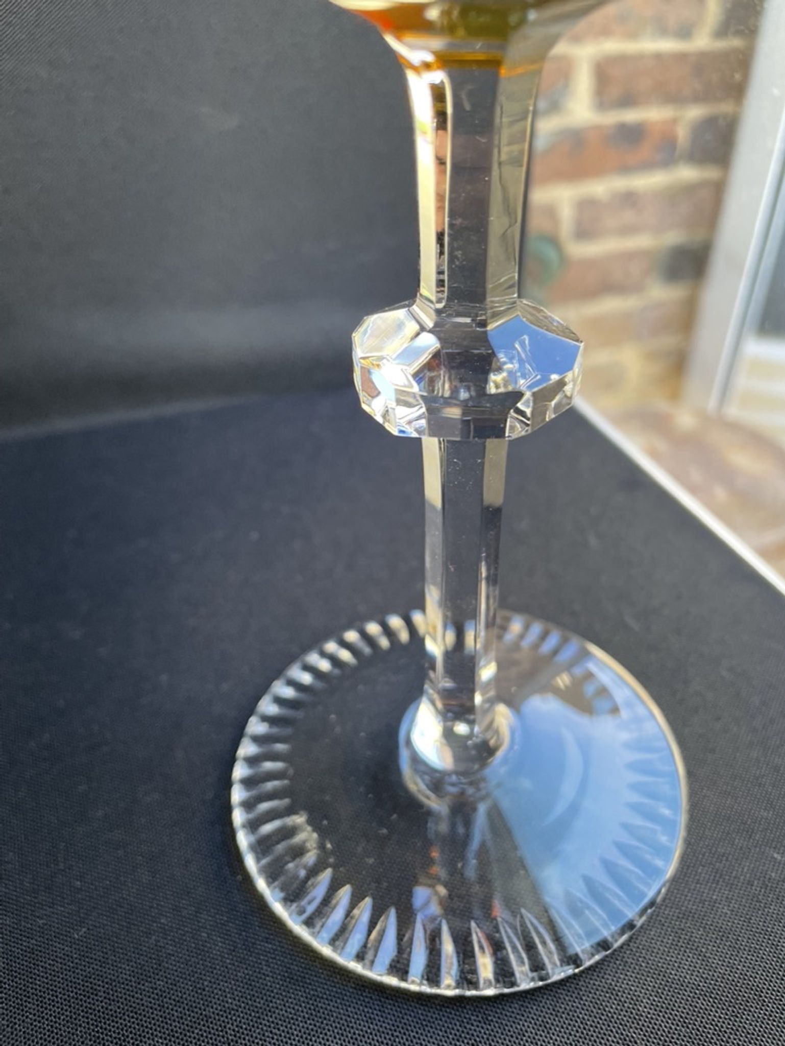 Josephinenhütte - red wine glasses (5) - Art Nouveau - Cut and engraved Crystal Roemer