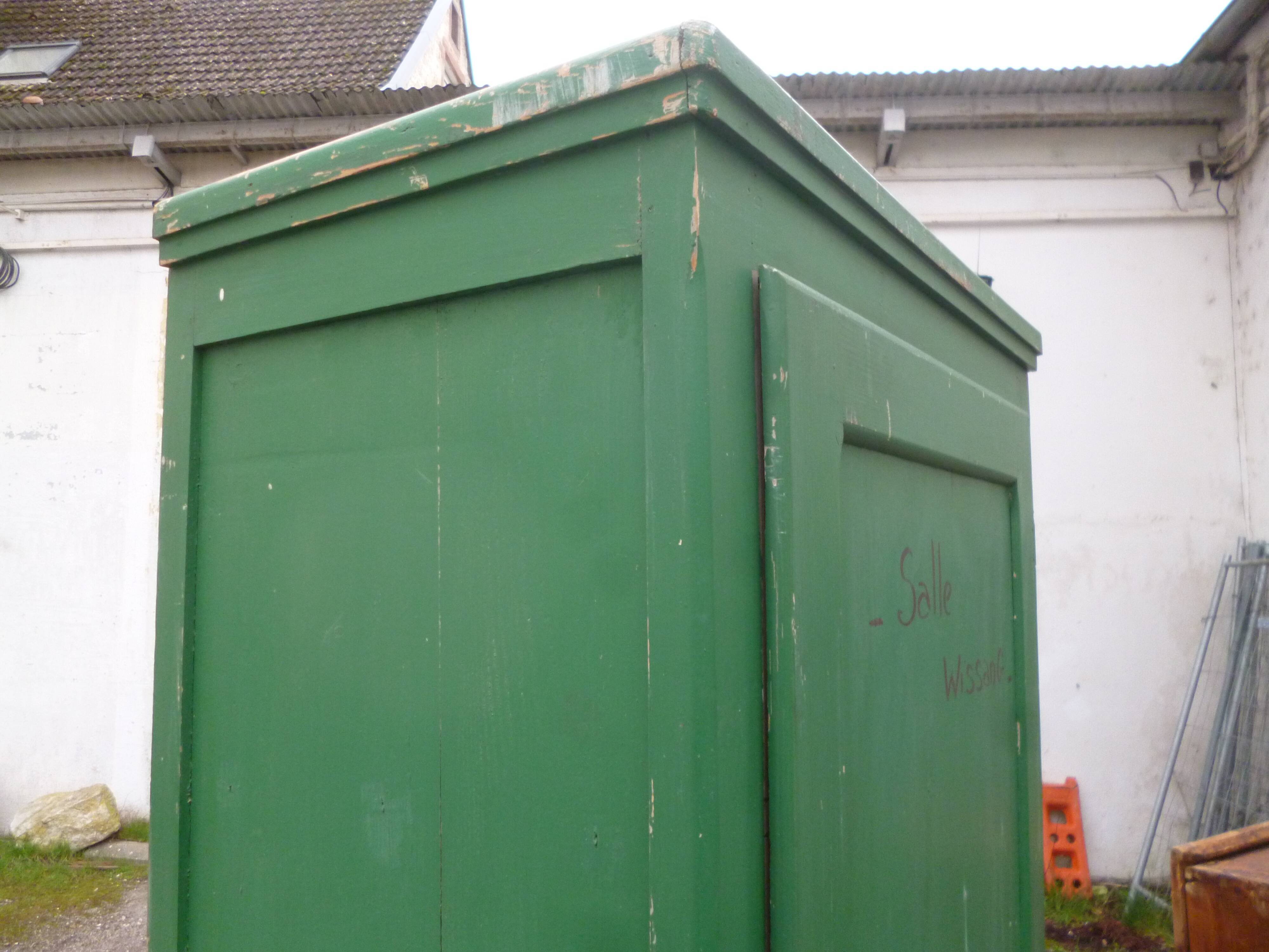 Cabinet 1 door in old fir green patina