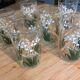Lot verres anciens décor muguet
