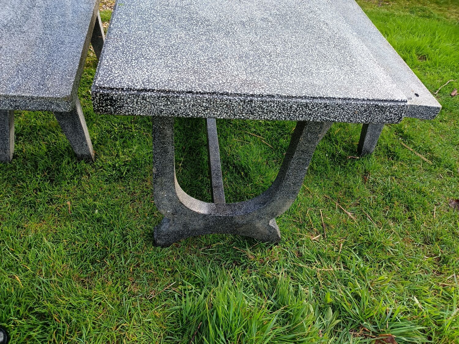 Old garden furniture in vintage stone