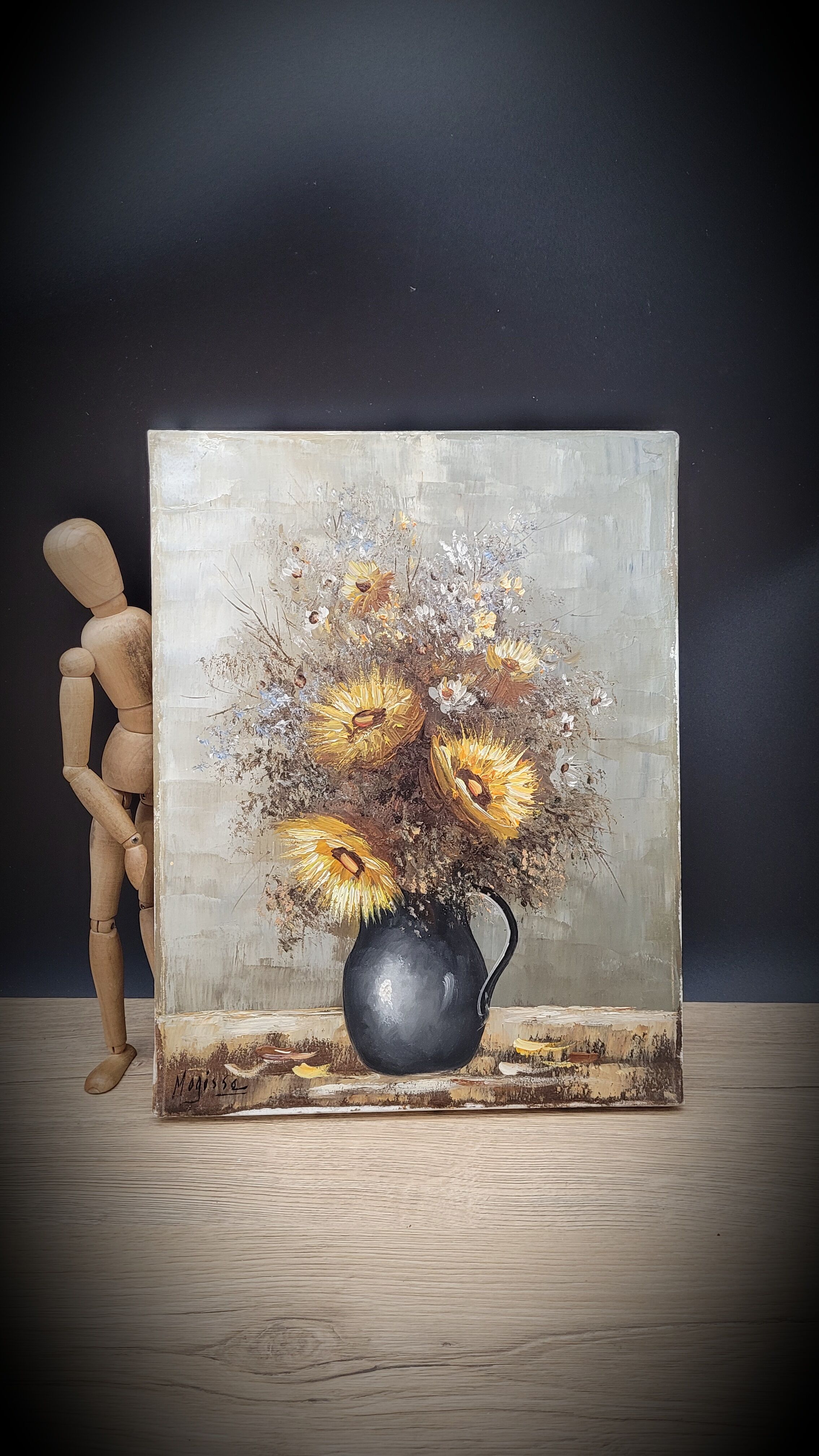 Painting on canvas Flowers Mogisse