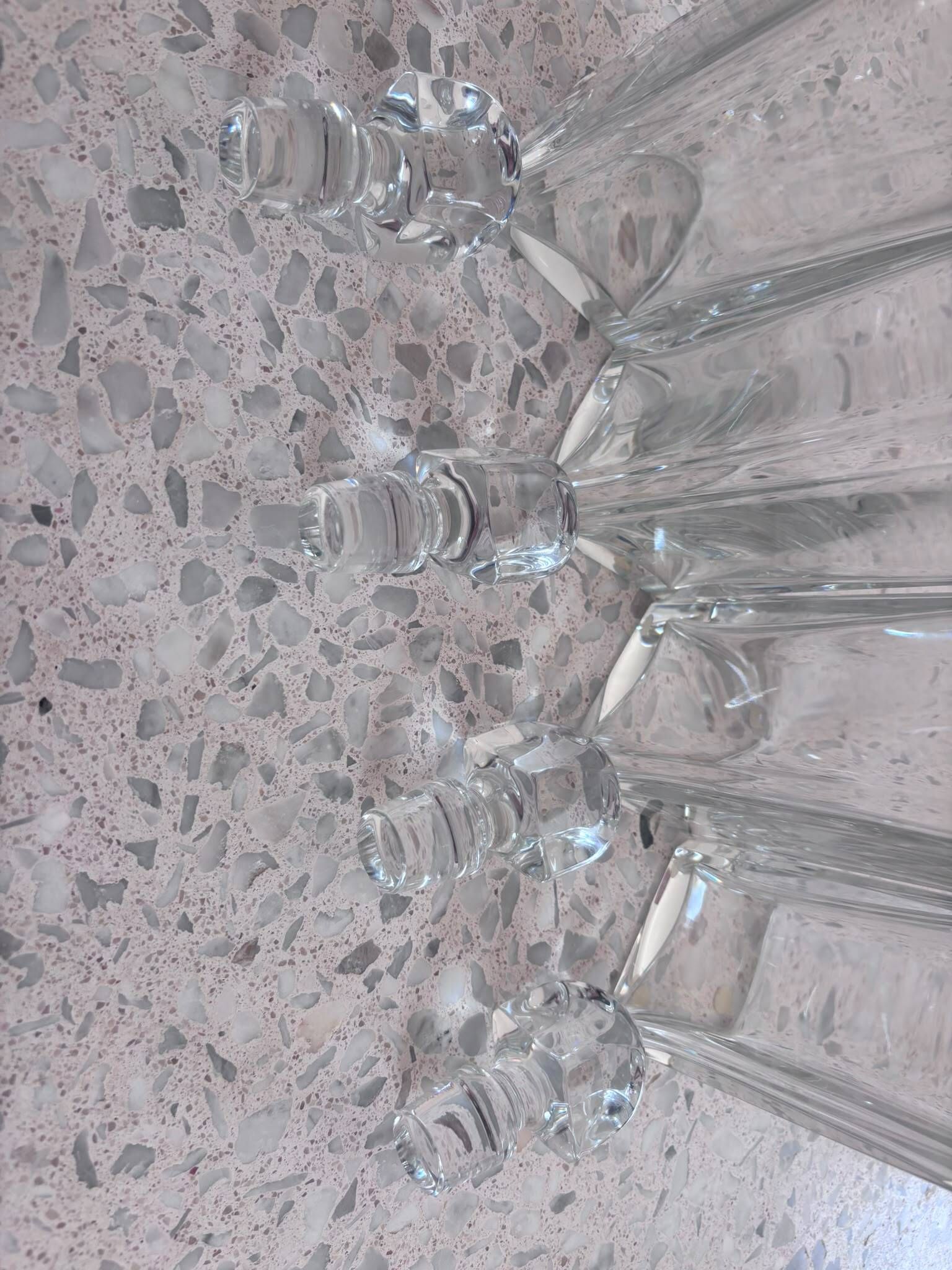 Set 4 Baccarat crystal whisky carafes. Rare Vologne model, created in 1995.