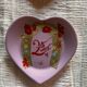 6 small heart-shaped porcelain plates Philippe Deshoulieres Salvador Dali