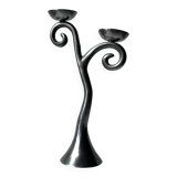 Aluminium candlestick / candelabrum, spiral design