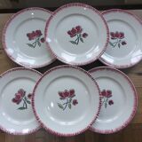 Set of 6 flat plates Badonviller 200868