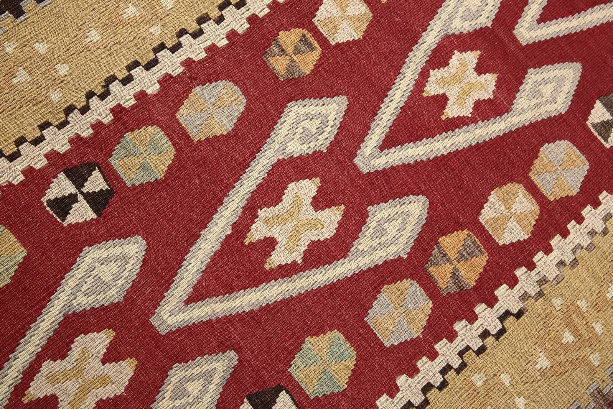 3x5 Small Size Vintage Kilim Area Rug, Ethnic Pattern Kilim, 95x143 cm