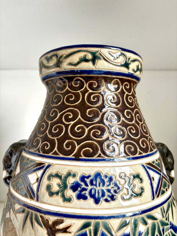 Vase polychrome en grès de Biên Hoa - Vietnam
