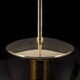 Large smoked glass ball pendant by Limburg with brass, Germany, 1970s.