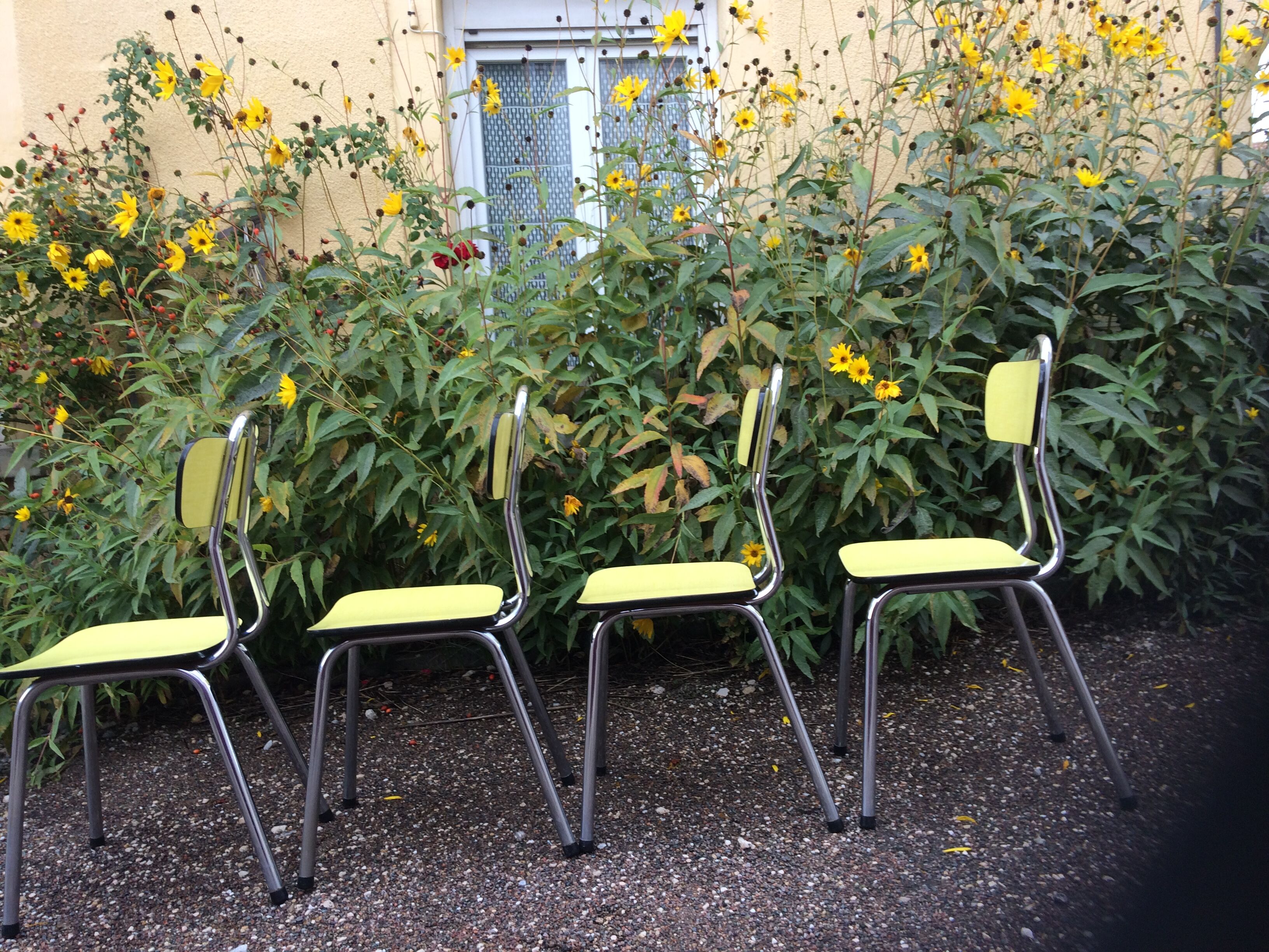 Yellow formica chairs