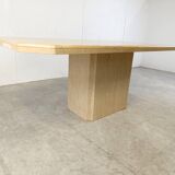 Vintage travertine dining table, 1970s