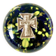 Ancien sulfure presse-papier - Croix de Jésus