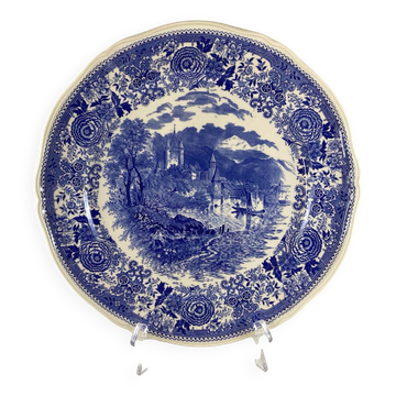 Large Round Dish Villeroy and Boch Burgenland blue