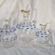3 Antique Pieces Cut Crystal, Enameled - Early 20th Century