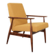 Lounge Chair Vintage Turmeric Yellow Boucle,  Mid Century Design, 1960