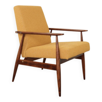 Lounge Chair Vintage Turmeric Yellow Boucle,  Mid Century Design, 1960
