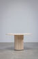 Table de salle à manger modernist circulaire en travertin 1970