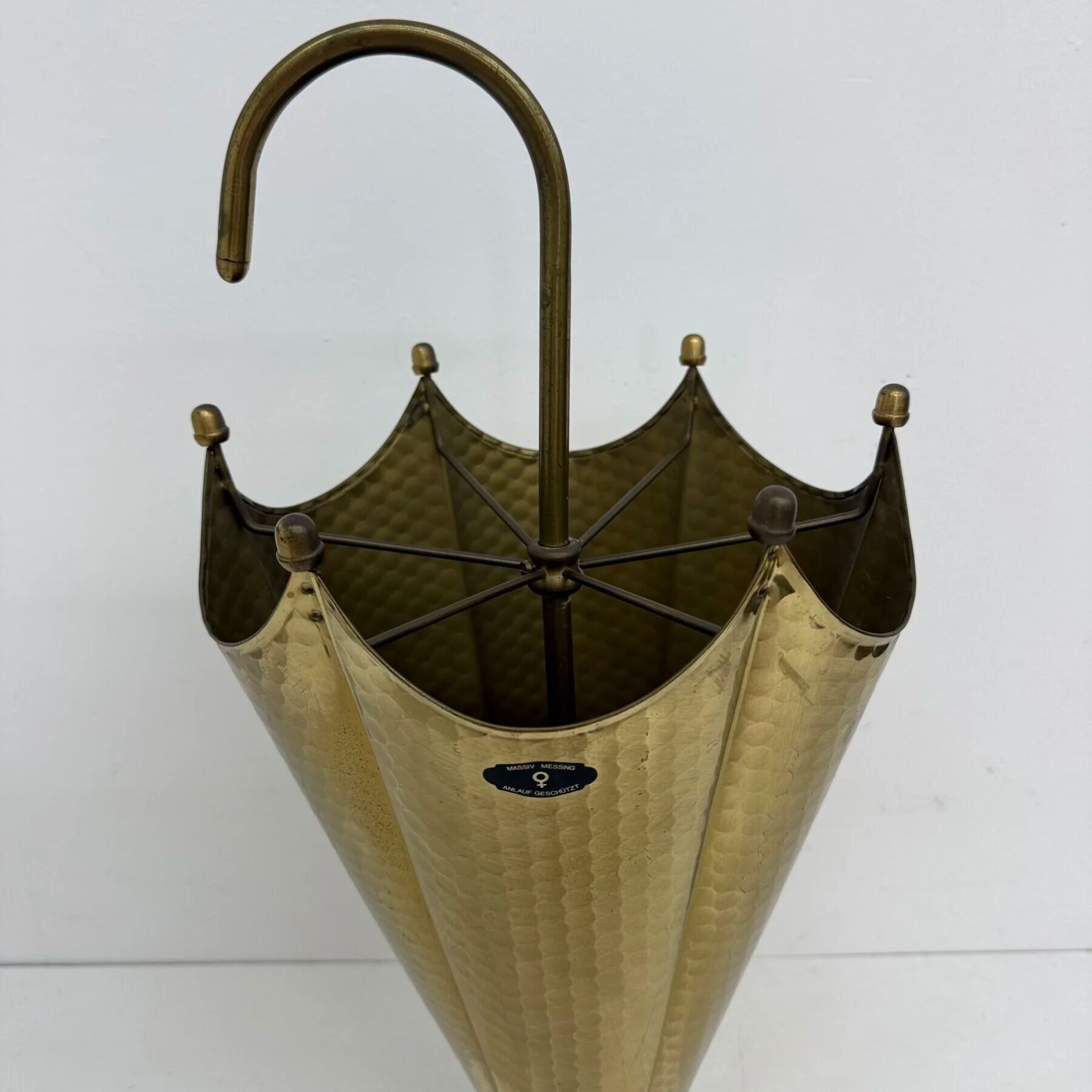 Mid-century design brass umbrella stand, 1970s