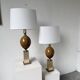 Pair of Philippe Barbier table lamps from the 70s
