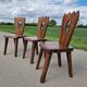 Lot de 3 chaises brutaliste Aranjou style olavi Hanninen