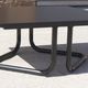 Vintage coffee table in steel and black melamine by Airborne, france, 1990s