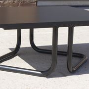 Vintage coffee table in steel and black melamine by Airborne, france, 1990s