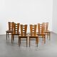 Set of six oak chairs by Henry Jacques Le Même, France circa 1940
