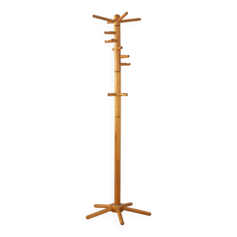 80s Wooden Coat Rack
