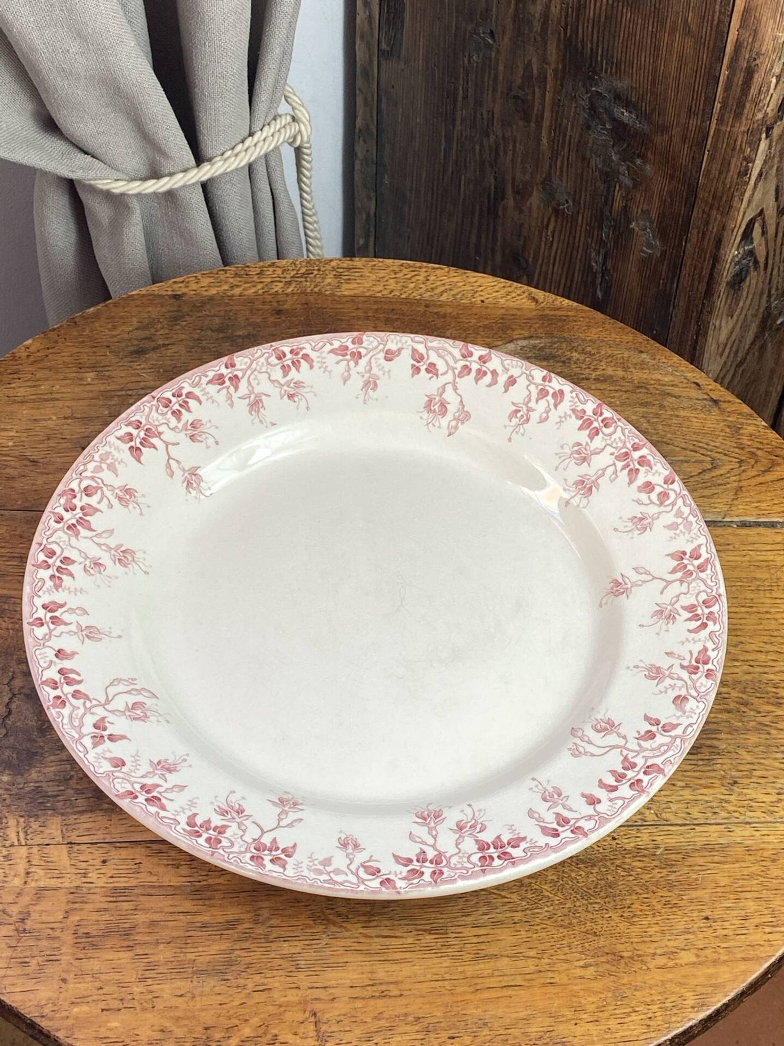 Round plate made of ironstone
