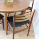 Vintage round teak dining table 4 feet diameter 110 cm Denmark