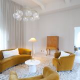 Mid-century modern artisan wardrobe in elm, Sweden, 1940s.