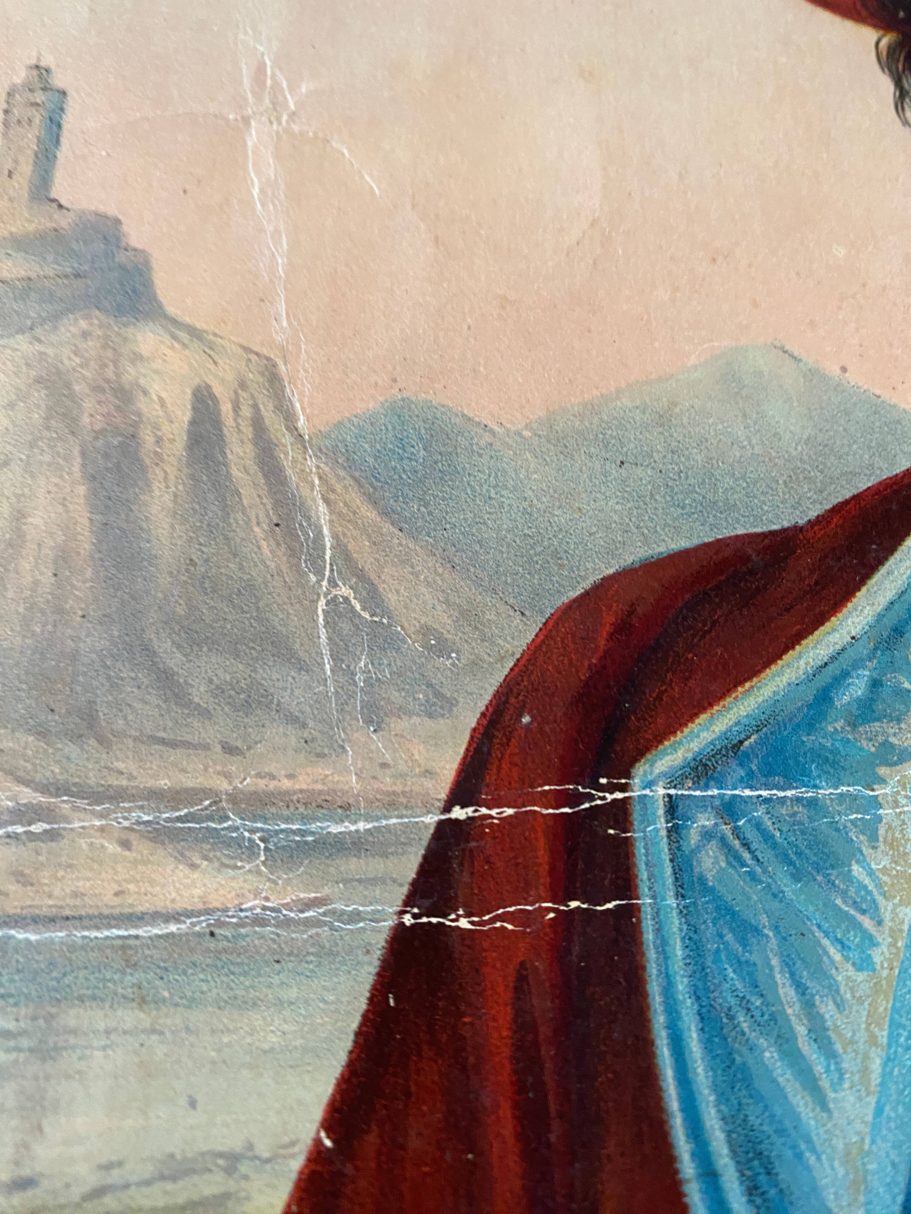 Paintings pendant of chromolithographs 1900