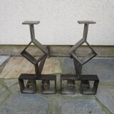Pair of modernist andirons