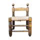 Petite chaise en bois et paille