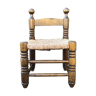 Petite chaise en bois et paille