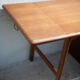 American wood desk, desk with drawers and folding extension, 50s