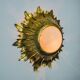 Sun wall lamp by ferro arte, metal and gold leaf, Spain, 1960