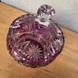 Amethyst cut Bohemian crystal bonbonnière – 20th century