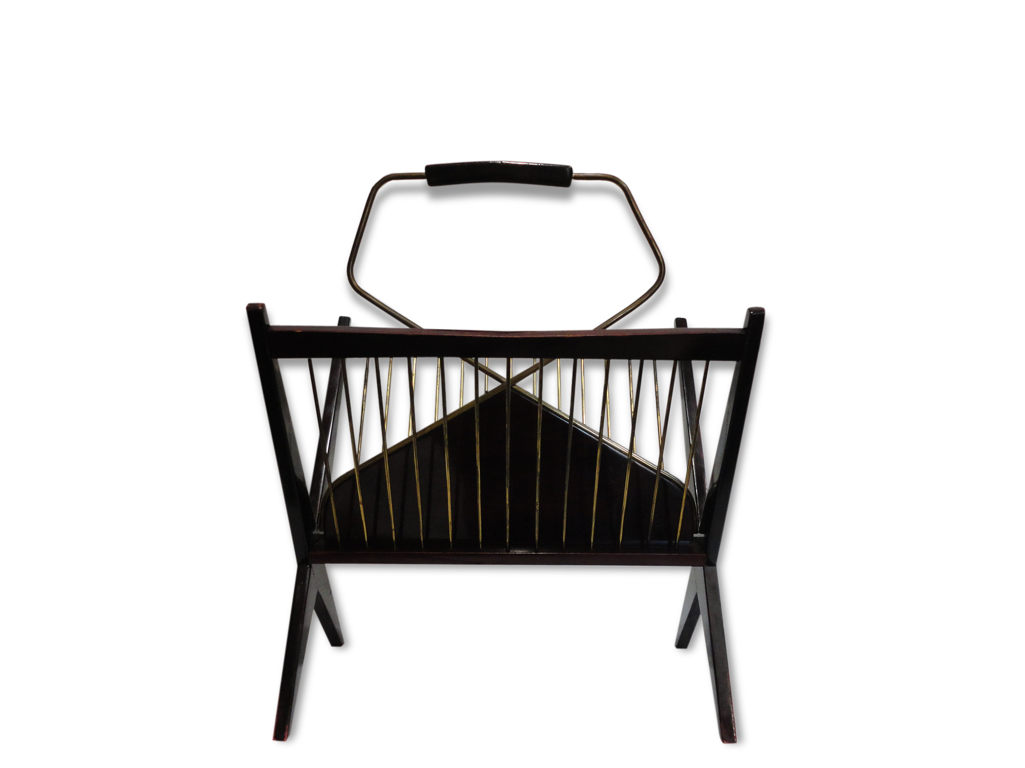 Magazines vintage wood and brass door