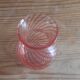 Vintage glass vase red border