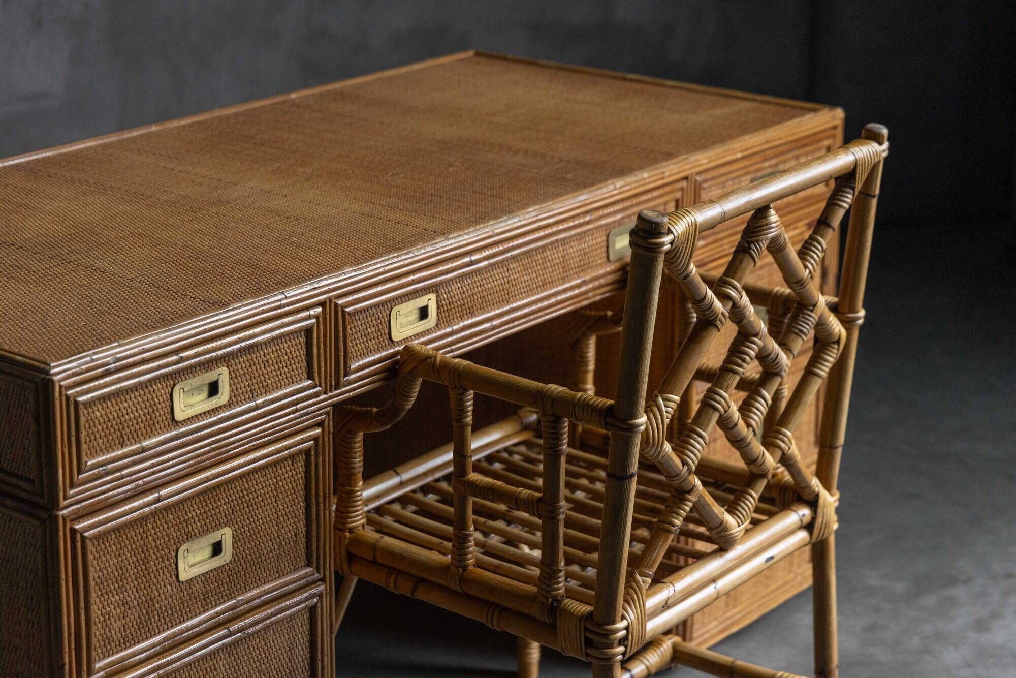 Bureau en Bambou par Vivai Del Sud, Italie, 1970s