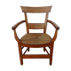 Fauteuil ancien en bois et paille