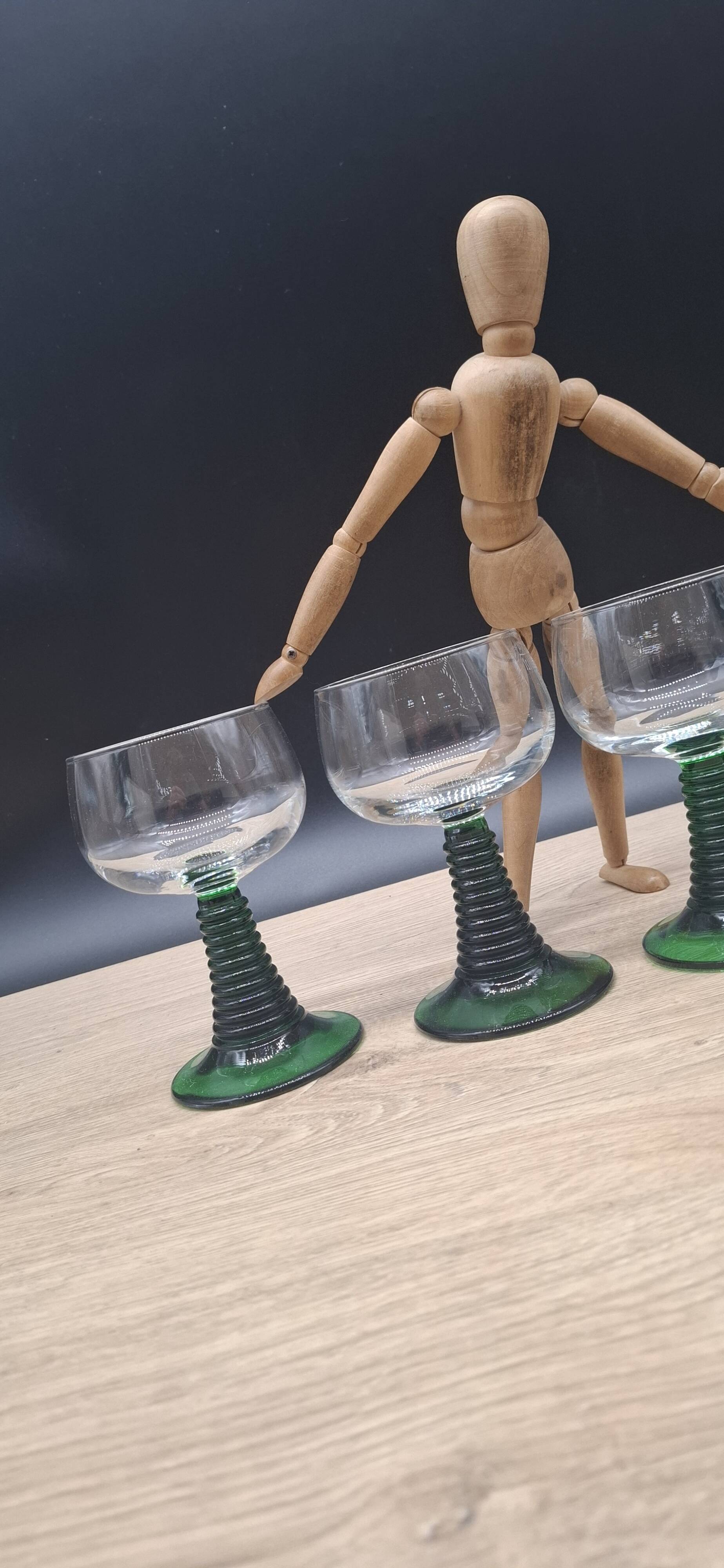 Set of 4 Roemer wine glasses