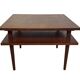 Vintage square coffee table in teak veneer, 1960s design