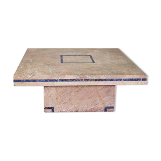 Marble table with lapis lazuli inserts by Mario Sabot, 70s